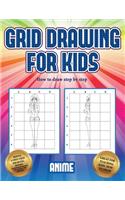How to draw step by step (Grid drawing for kids - Anime)