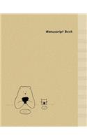 Manuscript Paper: Cat & Bear - Minimal Design Music Manuscript Book - Large (8.5 x 11 inches) - 10 Staves, 100 Pages (manuscript notebook, blank sheet music, music no(4 Minimal Design Cat & Bear Manuscript Paper Book)