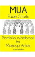 MUA Face Charts Portfolio Workbook for Makeup Artists Luna Edition