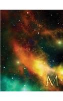 Monogram "M" Sketchbook: Blank Art Pad Notebook Journal(13 Monogram Galaxy 150 Sketch)
