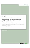 Warum sollte die Schulpädagogik gendersensibel sein?: Ein Beispiel anhand zwei Diktaten aus geschlechtsgetrennter Diktathefte von PONS