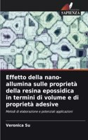 Effetto della nano-allumina sulle proprietà della resina epossidica in termini di volume e di proprietà adesive
