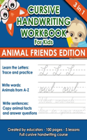 Cursive Handwriting Workbook For Kids (Animal Friends Edition)