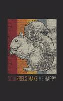 Squirrels Make Me Happy: Dotted Bullet Journal (6 X 9 -120 Pages) for Animal Lover And Squirrel Fans