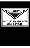 Notes From Another Meeting That Should Have Been An Email