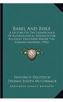 Babel and Bible