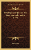 Breve Exposicion Que Hace A La Corte Suprema De Justicia (1898)