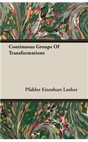 Continuous Groups Of Transformations