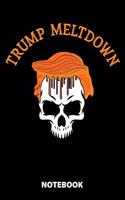 Trump Meltdown Notebook: 100 Graph Ruled Pages - 6x9 Inches - Graph Paper - Quad Ruled - Sketchbook - Diary - Journal - Men And Women - Christmas Or Birthday Gift For Him An