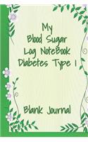 My Blood Sugar Log Notebook Tracker Diabetes type 1