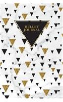 Bullet Journal: Marble + Gold Trendy Journal - 120-Page 1/4 Inch Dot Grid Notebook- 6 X 9 Marble & Gold Perfect Bound Softcover