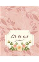 To Do List Journal: Weekly Goals and Tasks, Perfect To-Do List, Planner Journal Schedule Diary to Do List 120 Pages Large Print 8.5 X 11