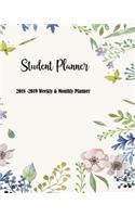 Student Planner 2018-2019: Weekly & Monthly Planner: Teacher Planner Academic Year Lesson Plan and Record Book (July 2018 Through June 2019)