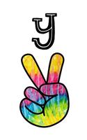 Y: Monogrammed Peace Sign Letter Y