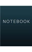Notebook - Gradient Blue: (8 x 10) Writing Journal, 100 Pages, Smooth Matte Cover