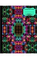 Abstract Curly Cues Composition Notebook, Wide Ruled, 100 Sheets/200 Pages, 8.5