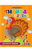 Large Print Thanksgiving Activity Book for Kids