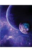 Monogram "7" Sketchbook: Blank Art Pad Notebook Journal(33 Monogram Galaxy 150 Sketch)