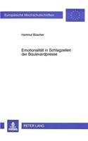 Emotionalitaet in Schlagzeilen Der Boulevardpresse