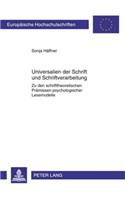 Universalien Der Schrift Und Schriftverarbeitung