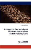 Homogenization techniques for in and out-of-plane loaded masonry walls
