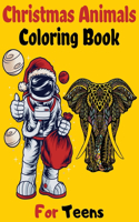 Christmas Animals Coloring Book For Teens