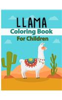 llama coloring book for children