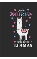 Juste une fille qui aime lamas, who loves lamas/jornal/notbook/girl