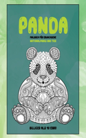 Malbuch für Erwachsene - Billiger als 10 Euro - Nationalparks und Tier - Panda