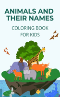 Animals and their names coloring book