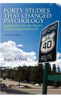Forty Studies That Changed Psychology