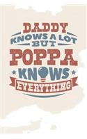 Daddy Knows A Lot But Poppa Knows Everything: Family life grandpa dad men father's day gift love marriage friendship parenting wedding divorce Memory dating Journal Blank Lined Note Book