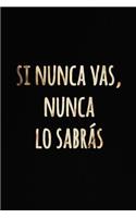 Si Nunca Vas, Nunca lo Sabrás