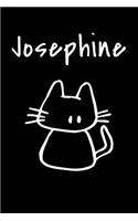 Josephine: Composition Notebook Plain College Ruled Wide Lined 6" x 9" Journal Cute Funny Kawaii Gifts for Cat Lover's Meow Organizer Record Log Passwords Addr