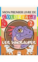 Mon premier livre de coloriage - Les dinosaures 2: Livre de Coloriage Pour les Enfants de 3 à 6 Ans - 25 Dessins - volume 2