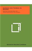 Emerson and Thoreau as Readers: Selected Chapters from the Transcendentalists and Minerva