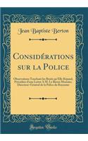 Considérations Sur La Police