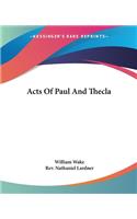 Acts Of Paul And Thecla