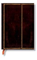 Paperblanks Black Moroccan Old Leather Collection Hardcover MIDI Lined Wrap Closure 144 Pg 120 GSM