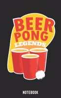 Beer Pong Notebook: A5 Liniert Bierbrau Buch, Notizbuch für Biebrauer, Hobbybrauer, Bier Brauen 120 Seiten 6x9 - Organizer Schreibheft Planer zum Ausfüllen