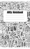 Nifty Santa Christmas Doodle Notebook