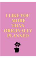 about you Journal - I like you more than originally planed pretty pink: Perfect Gift for valentine's day Birthday Romantic for him her wife husband