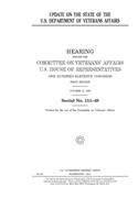 Update on the state of the U.S. Department of Veterans Affairs