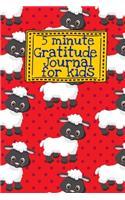 5 Minute Gratitude Journal for Kids: Cute Red Little Lamp Animal Themed Guided Journal Notebook Diary to Teach Children Boys Girls to Practice Express Mindfulness by Recording, Writing 