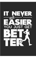 It never gets easier you get better