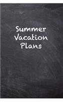 Summer Vacation Plans