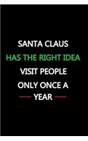 Santa Claus has the right idea visit people only once a year