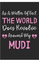 As A Matter Of Fact The World Does Revolve Around My Mudi: Lined Journal, 120 Pages, 6 x 9, Mudi Dog Gift Idea, Black Matte Finish (As A Matter Of Fact The World Does Revolve Around My Mudi Journal)