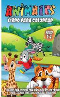 Animales Libro Para Colorear: Libro de dibujar para niños y niñas con 40 motivos de animales, tamaño grande