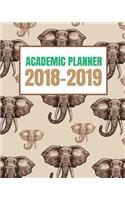 2018-2019 Academic Planner: Daily Weekly & Monthly Agenda Organizer V2